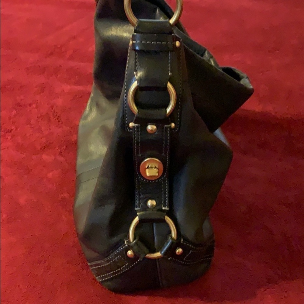 Coach 10616 Black leather Carly Large Hobo Bag - Picture 5 of 8